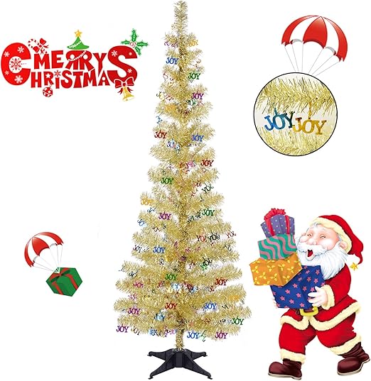Amazon Com Collapsible Christmas Trees 5 Foot Artificial Tinsel