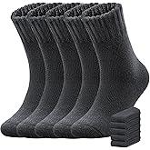 Yeblues 5 Pairs Merino Wool Socks Mens, Thick Warm Winter Socks, Hiking Socks Soft Casual Socks for Men