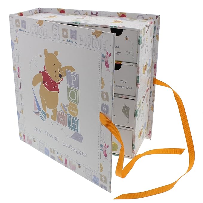Disney WinnIe The Pooh Book Keepsake Box with Drawers NEW Gift for Boy
