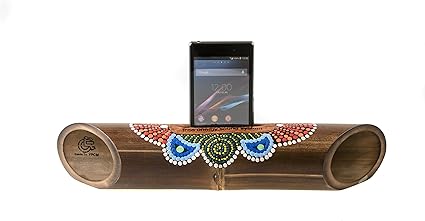 Amazon アマルア 竹製 おくだけ スピーカー スマホ スタンド ペイント ケンバング Iphone Galaxy Xperia 対応 電源不要 ハンドメイド アウトドア キャンプ 野外 フェス アマルア デジタルオーディオスタンド