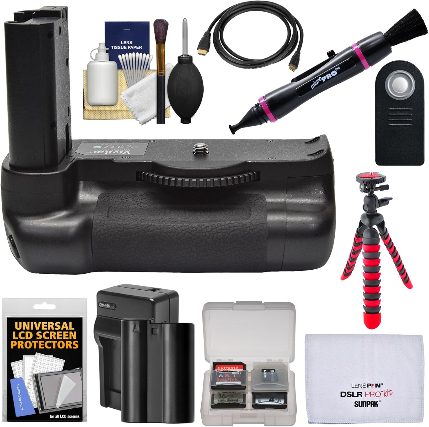 Vivitar Battery Grip for Nikon D7500 DSLR Camera with ENEL15a Battery