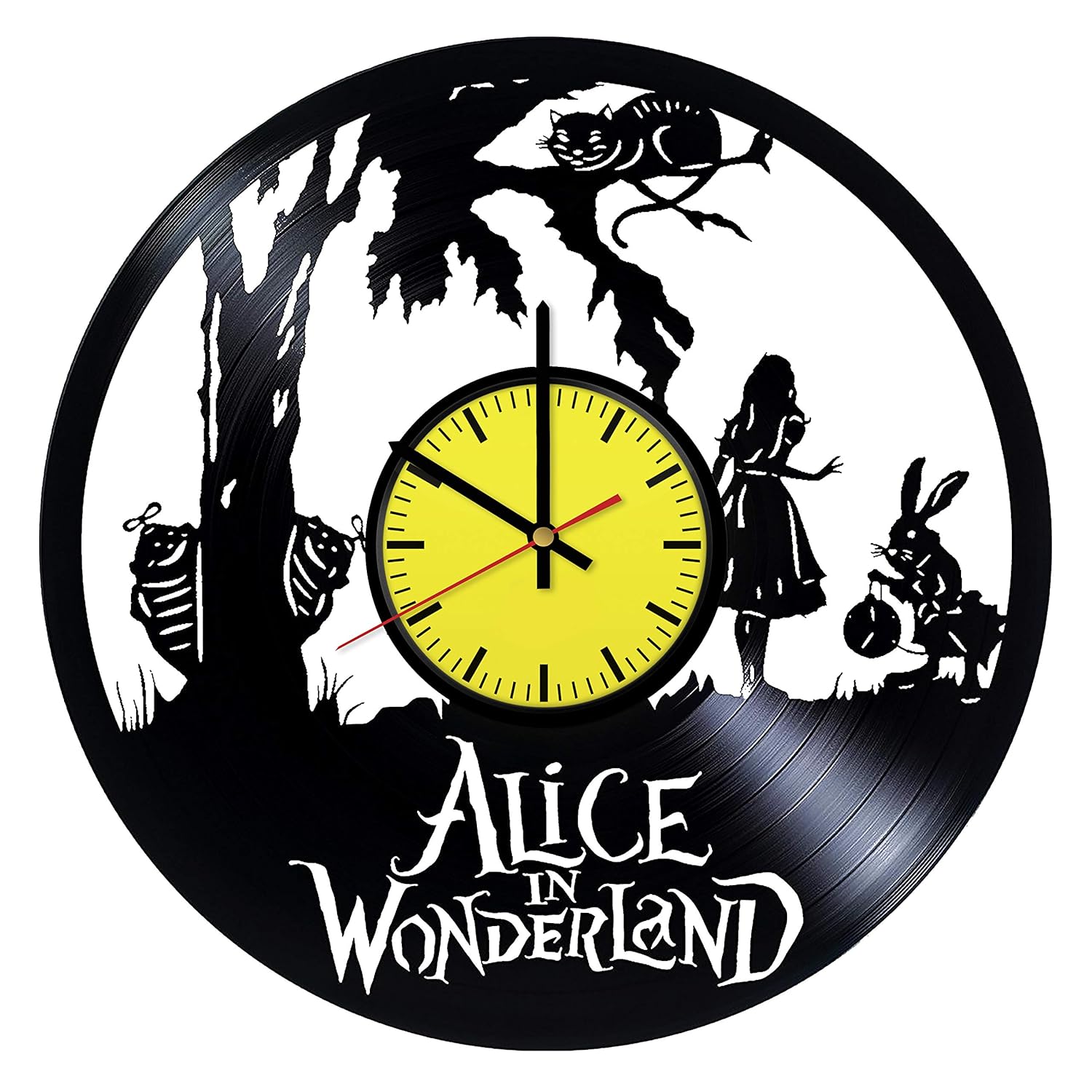 Amazon Com Alice In Wonderland Design Art Vinyl Record Wall Clock Get Unique Room Wall Decor Gift Ideas Boys And Girls Interior Decor Unique Modern Art Design Handmade