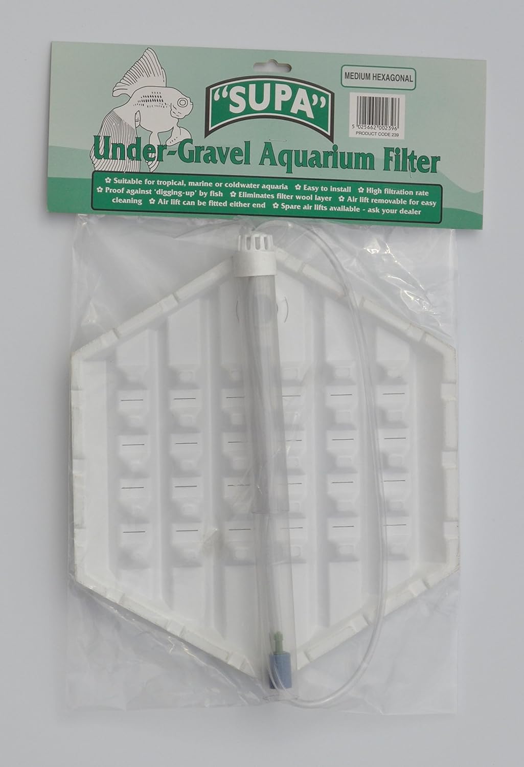 Supa Medium Hexagonal UnderGravel Aquarium Filter, Suitable For