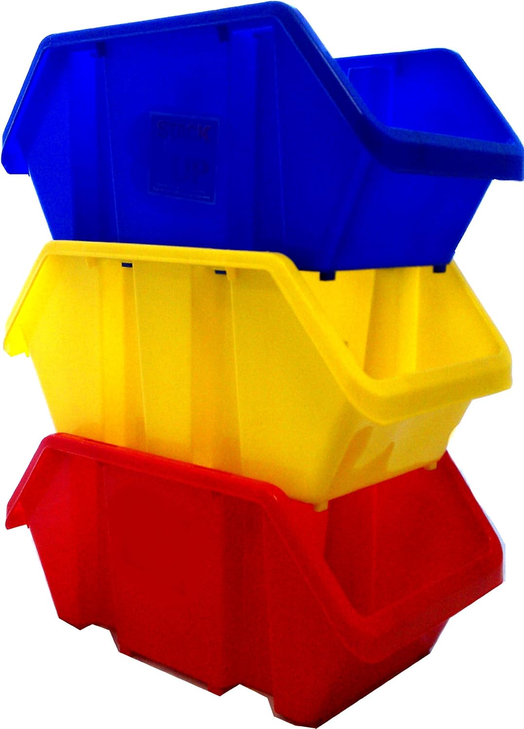 Blue Stackable Plastic Shelf Storage Bin For Organizing