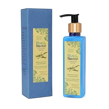 Blue Nectar Scalp & Anti Dandruff Hair Conditioner with Bhringraj, Shikakai, Suitable for Colored Hair, Dull Damaged Hair (200 ml)