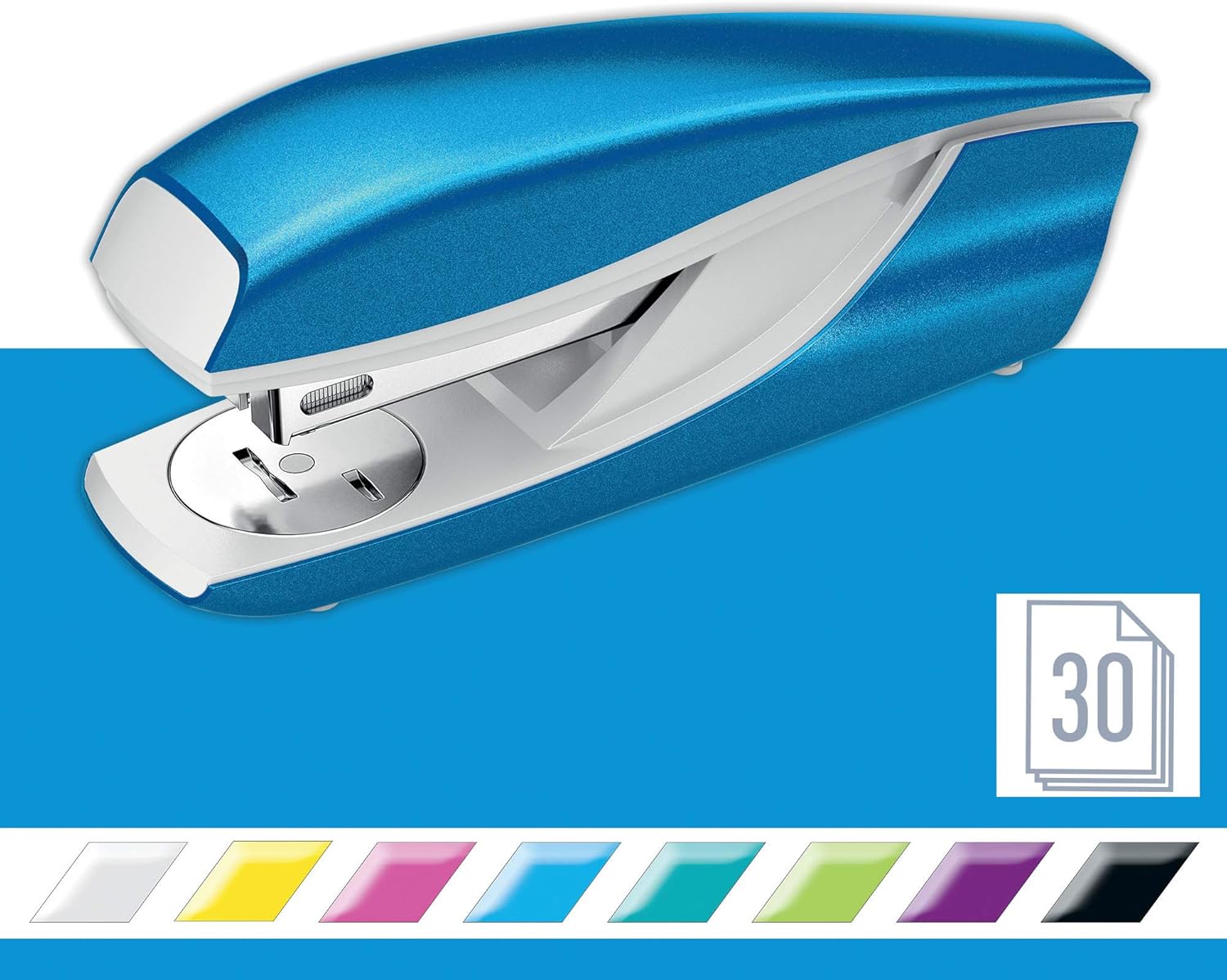 Petrus Wow Metal Office Stapler - Metallic Blue - Image 3