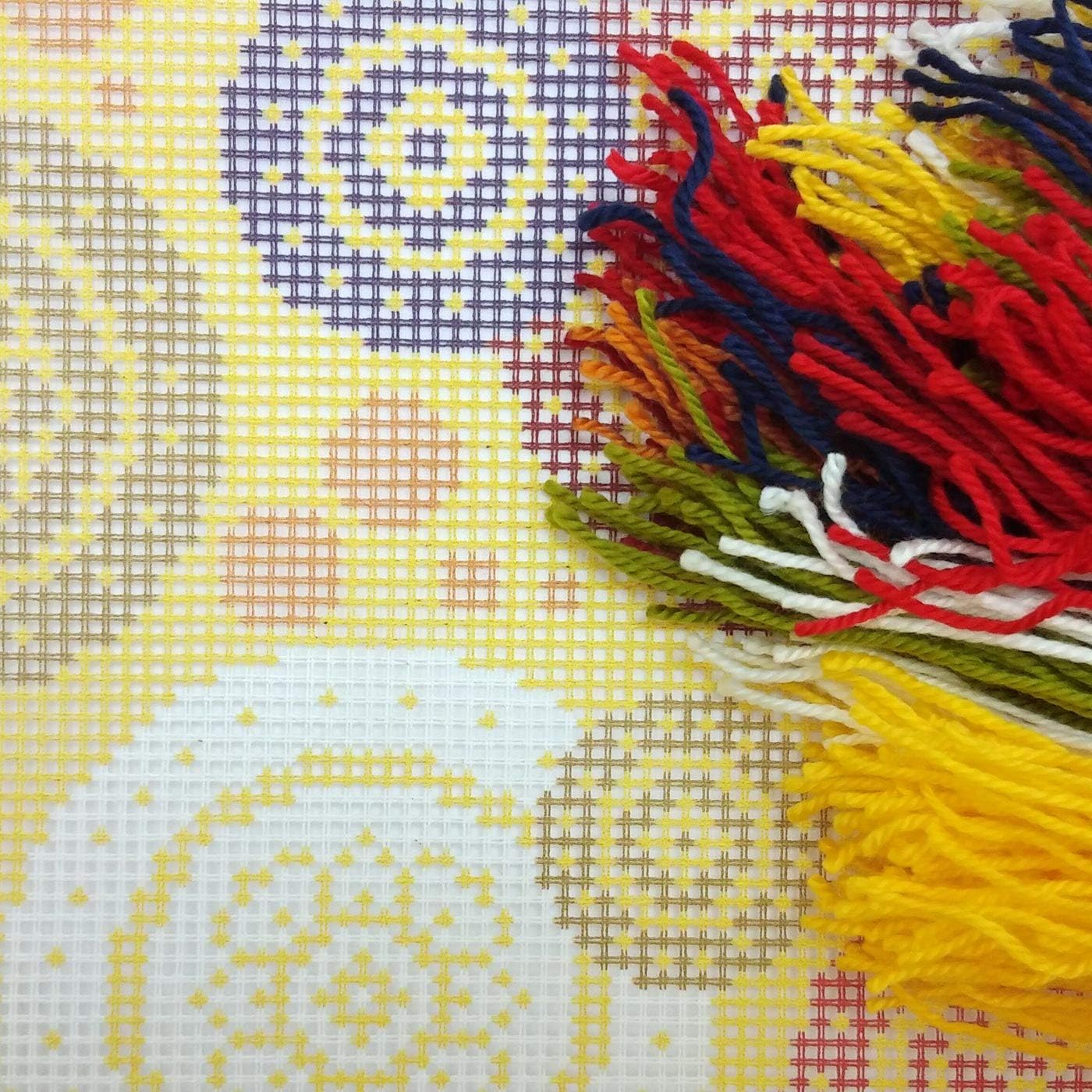 Needlepoint Kit European Quality Throw Pillow 16×16 Inches A Vase with Flowers Printed Tapestry