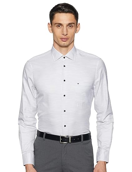 tommy hilfiger white formal shirt