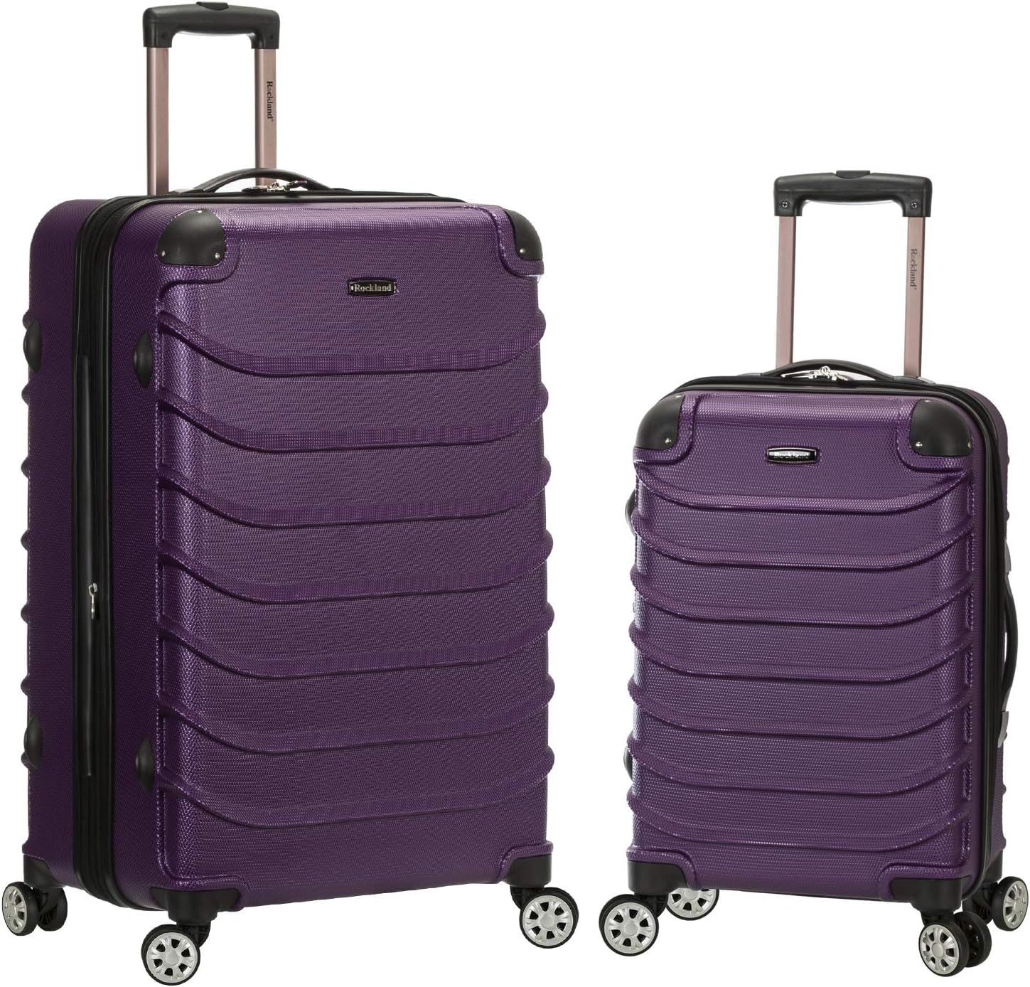 purple hardside luggage sets