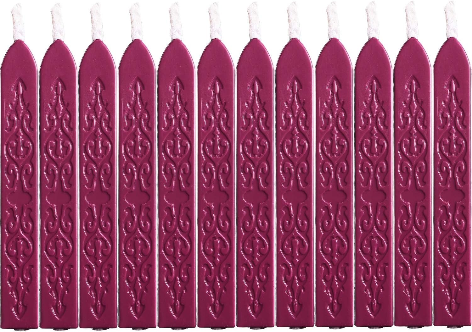 12 Pieces Sealing Wax Sticks with Wicks Antique Fire Manuscript Sealing