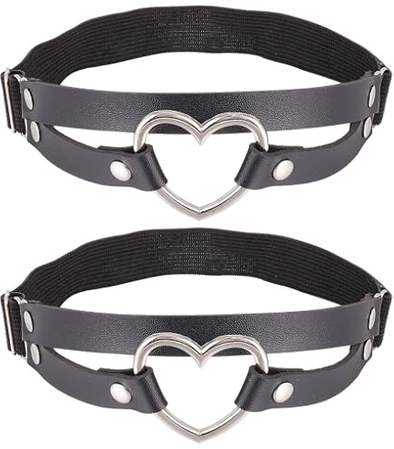 Amazon.com: Women Silver Leather Harness Garter Belt  display picture 2