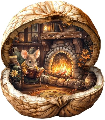 WOODBESTS Holzpuzzle Mondlicht Realm – 205 Teile, 40,9x25,4 Cm – Einzigartige Tierformen, Geschenkbox Aus Holz WOODBESTS Holzpuzzle Mondlicht Realm – 205 Teile, 40,9x25,4 Cm – Einzigartige Tierformen, Geschenkbox Aus Holz