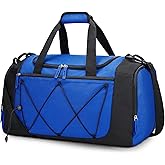 Vorspack Gym Bag for Men - 21 Inches Duffle Bag for Travel Lightweight Duffel Bag with Shoe Compartment Personal Item Travel Bag Weekender Bag for Travel Sports Gym - Blue
