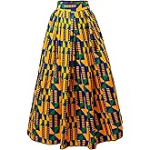 SHENBOLEN Women African Traditional Costume Ankara Print Skirt Dashiki Long Skirts