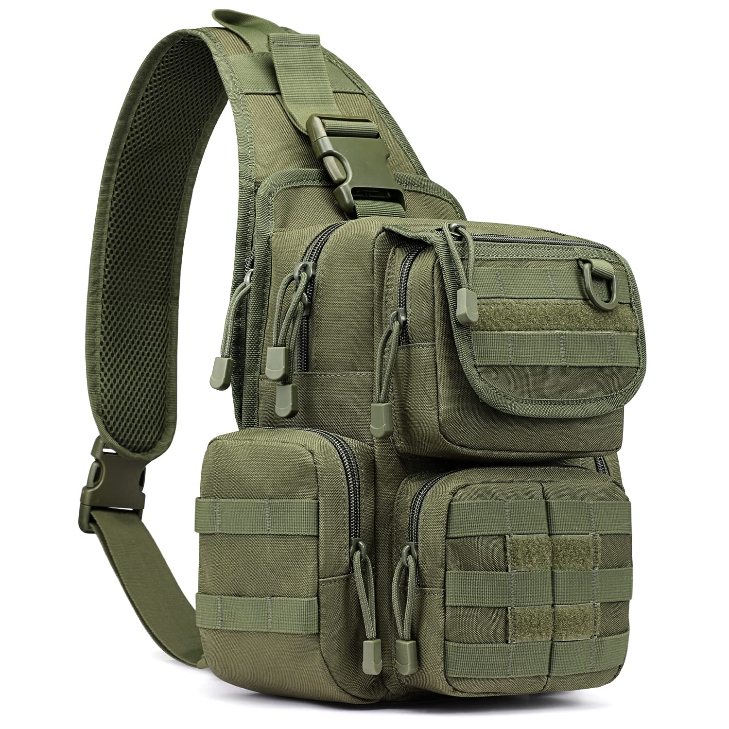 G4Free Outdoor Tactical Sling Backpack Sport Daypack Small Shoulder Crossbody Rucksack Chest Pack for Walking Bike Cycling Camping Hiking Trekking