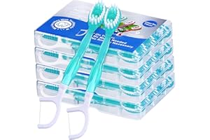 AUSSUMY 36 Pack Mini Disposable Toothbrushes – 5-in-1 Prepasted Travel Toothbrush with Toothpaste Floss & Pick for Hotel Camping Flight Car Guest Use – 9ct per Portable Case Essentials for Women Men Kids