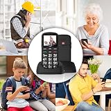 ukuu Big Button Mobile Phone for Elderly SIM Free Unlocked SOS 800mAh view 6