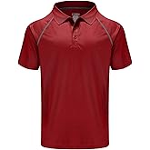 MOHEEN Men's Golf Shirts Short Sleeve Moisture Wicking Polo T-Shirts Athletic Quick Dry Fit Performance Collared UPF 50+