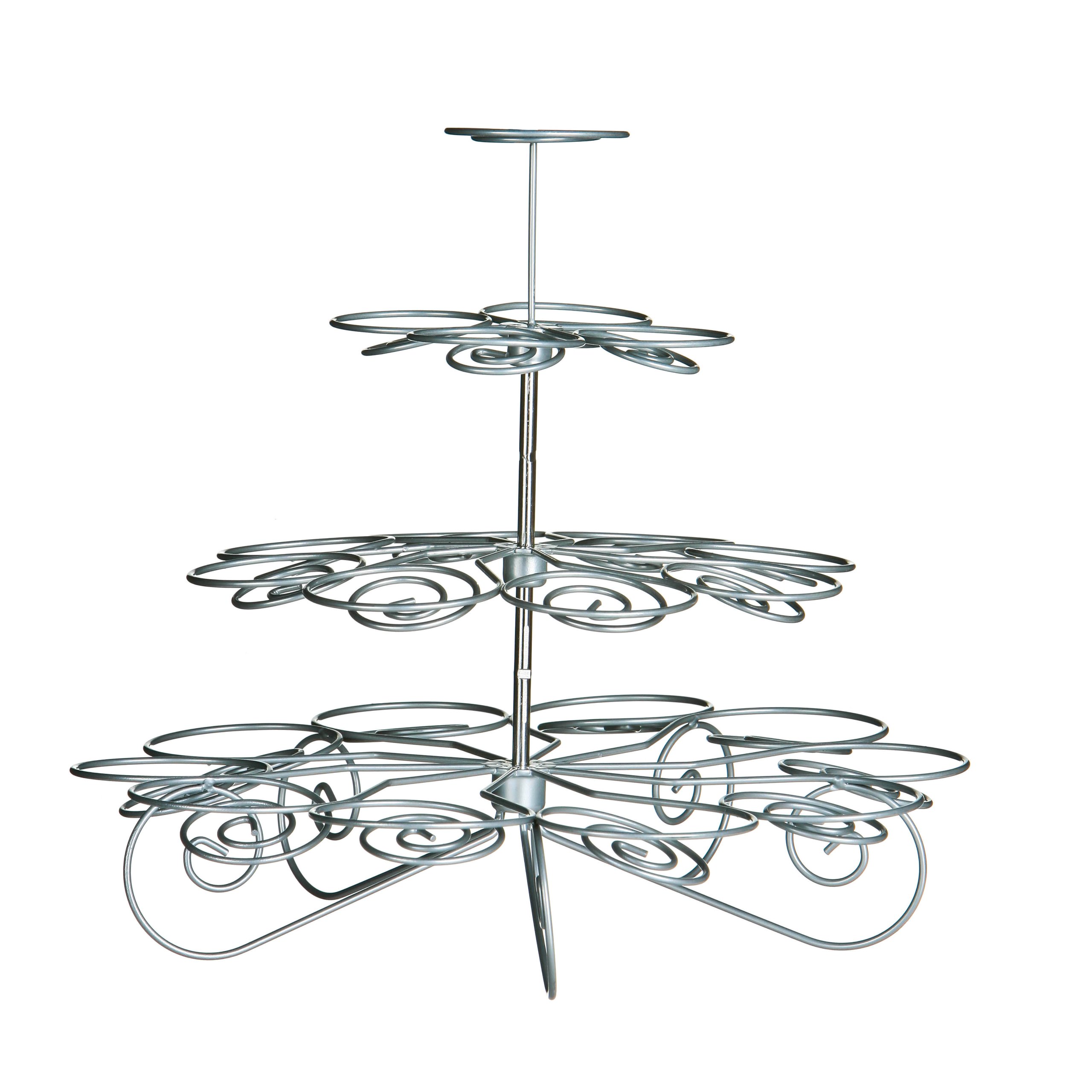 Premier Housewares 4-Tier Cupcake Stand - Chrome