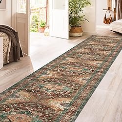 Washable Runner Rug, 2'3" x 14' Non-Slip Boho