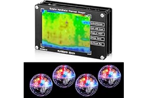 Kanayu 1 Pack Infrared Thermal Imager with 4 Ghost Hunting Cat Ball Portable Equipment Thermal Camera LED Motion Light up Cat Ball Activated Interactive Cat Toy Balls for Ghost Hunting