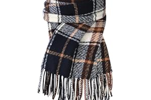 Clothirily Womens Winter Scarf, Fashion Cashmere Feel Plaid Scarfs for Women, Pashmina Shawls and Wraps, Long Blanket Scarf