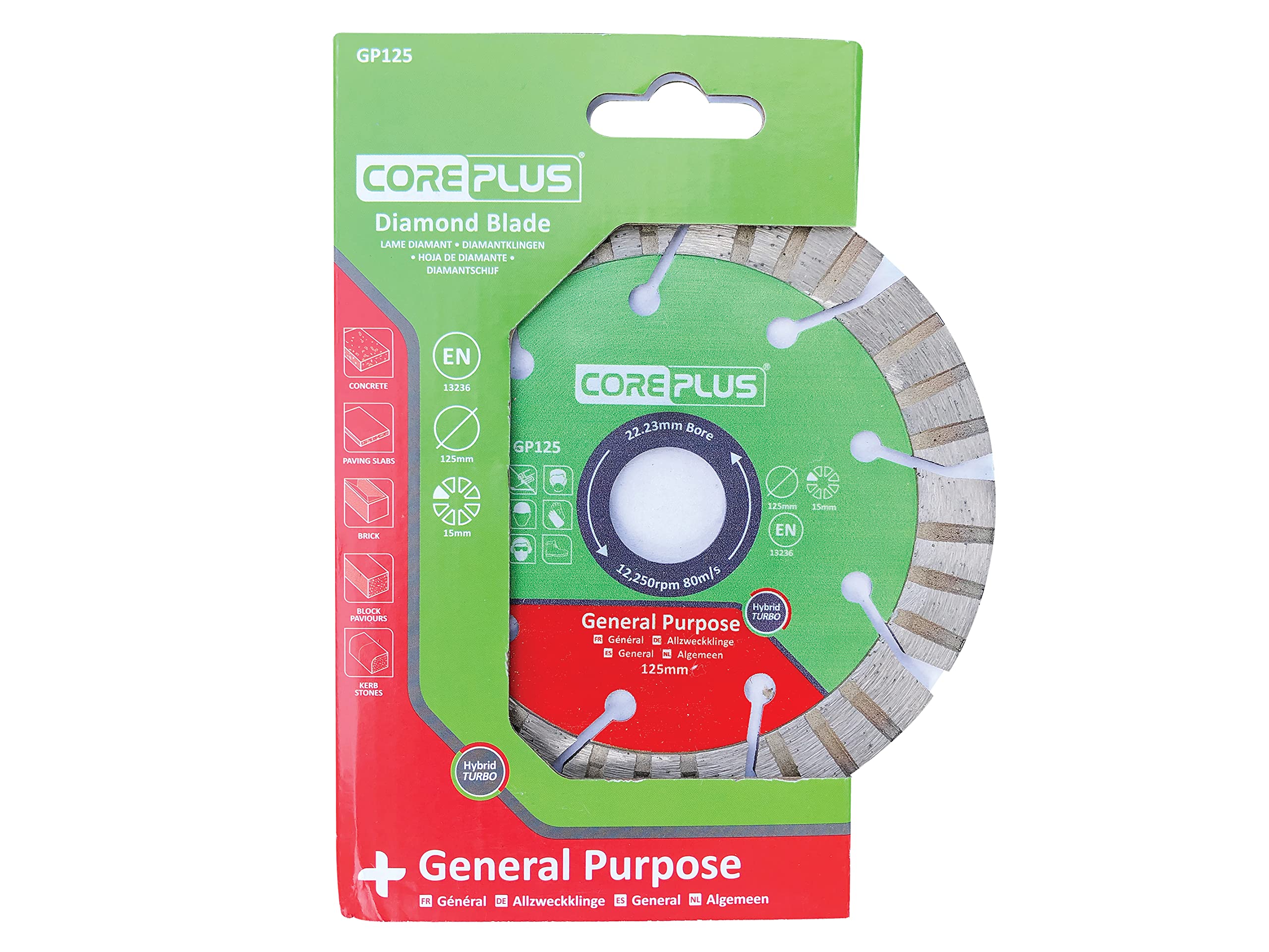 CorePlus General-Purpose Hybrid Turbo Diamond Blade 125mm B22.23mm (5in)