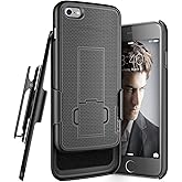 Encased DuraClip for iPhone SE Belt Clip Case (SE2 SE3 2020/2022) Slim Kickstand Cover with Swivel Holster (Black)