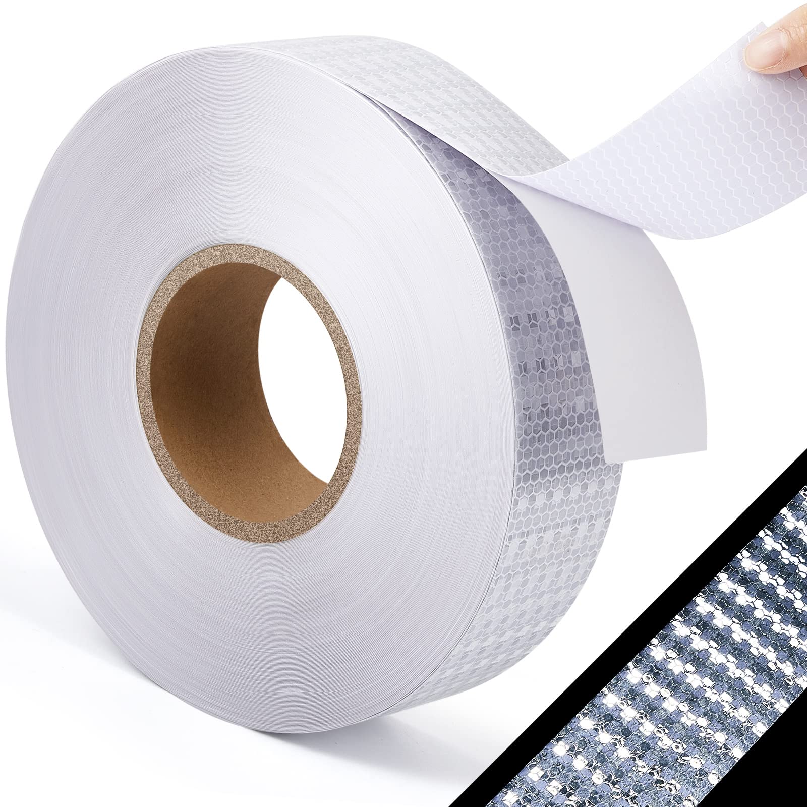 Photo 1 of Amylove 230 Ft Driveway Basketball Tape Outdoor Court Tape Adhesive Court Marking Tape Court Lines for Tennis Badminton Parking Floor Pavement Driveway Indoor, 2 in Wide (White, PVC)
