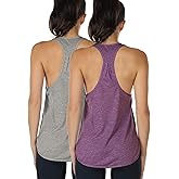 icyzone Workout Tank Tops for Women - Athletic Yoga Tops, Racerback Running Tank Top Loose Fit