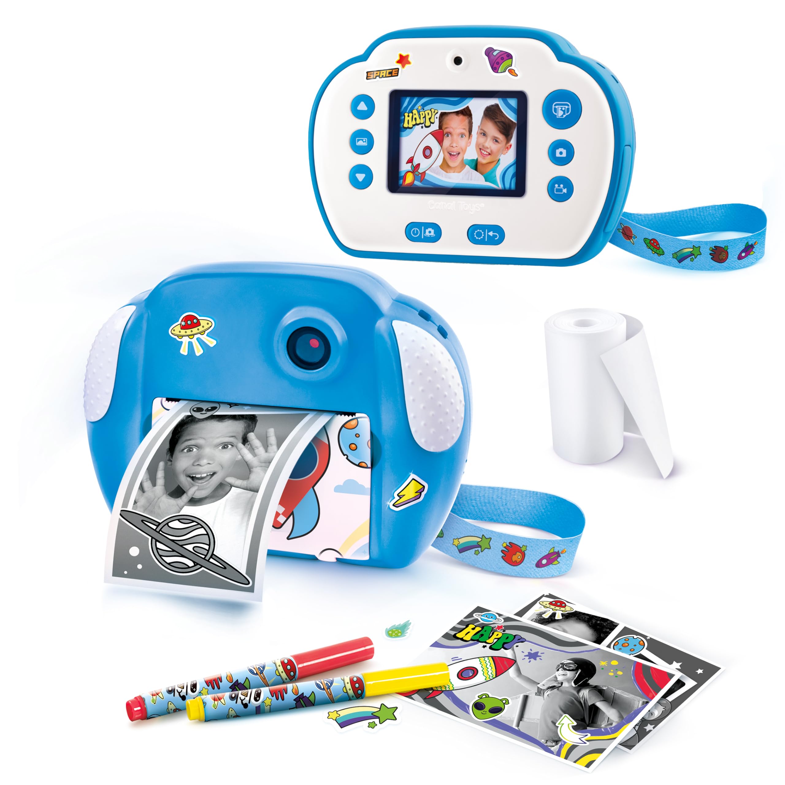 Photo Creator Kids Instant Print Camera – Space Design | Photo & Video Digital Camera with Inkless Thermal Printing | 250+ Prints Included | Easy to Use Gift for Boys Age 4+