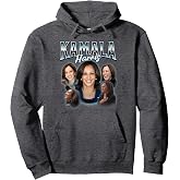 Kamala Harris Bootleg-Style Rap Pullover Hoodie