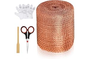AIHMILCL Copper Mesh Rodent Control 5 Inchx 46 Ft Copper Wool for Rodent Control Mesh Roll for Bat & Snail