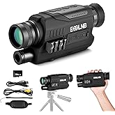 ESSLNB Night Vision Monocular, 6x32 Night Vision Infrared Monocular, Portable Digital Night Vision Scopes for Day & Night Camping, Surveillance, 1080P Full HD Photo & Video