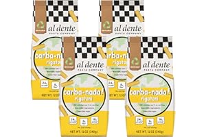 Al Dente Carba-Nada Rigatoni – Low Carb High Protein Pasta, Sauce Holding Shape, Keto And Point-Based Diets-Friendly, Artisanal, Best Tasting Low Carb Pasta Noodles, Cage-Free Eggs, and Non-GMO Ingredients. 12oz Bags (Pack Of 4)