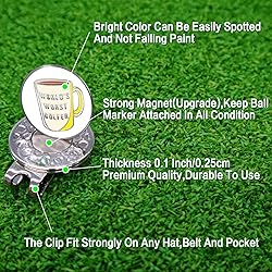 FINGER TEN Golf Ball Marker with Hat Clip Markers