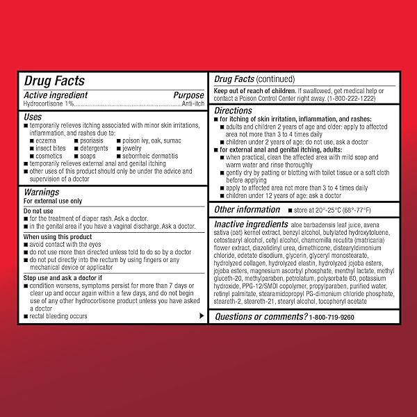 AMAZON BASIC CARE MAXIMUM STRENGTH ANTI-ITCH CREAM, HYDROCORTISONE 1 PERCENT INTENSIVE HEALING FORMULA, ITCH RELIEF FOR BUG BITES, ECZEMA, PSORIASIS, POISON IVY, OAK AND SUMAC, 1 OUNCE (PACK OF 1)