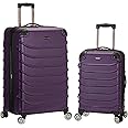 Rockland Speciale Hardside Expandable Spinner Luggage, Purple, 2-Piece Set (20/28)