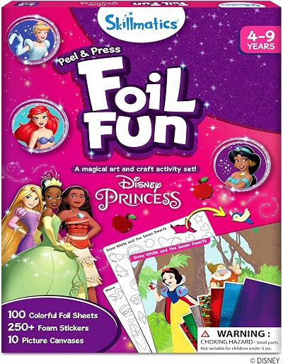 Skillmatics Foil Fun Disney Princess Mess-Free Art & Craft Kit
