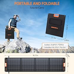 GRECELL 200W Portable Solar Panel for Power
