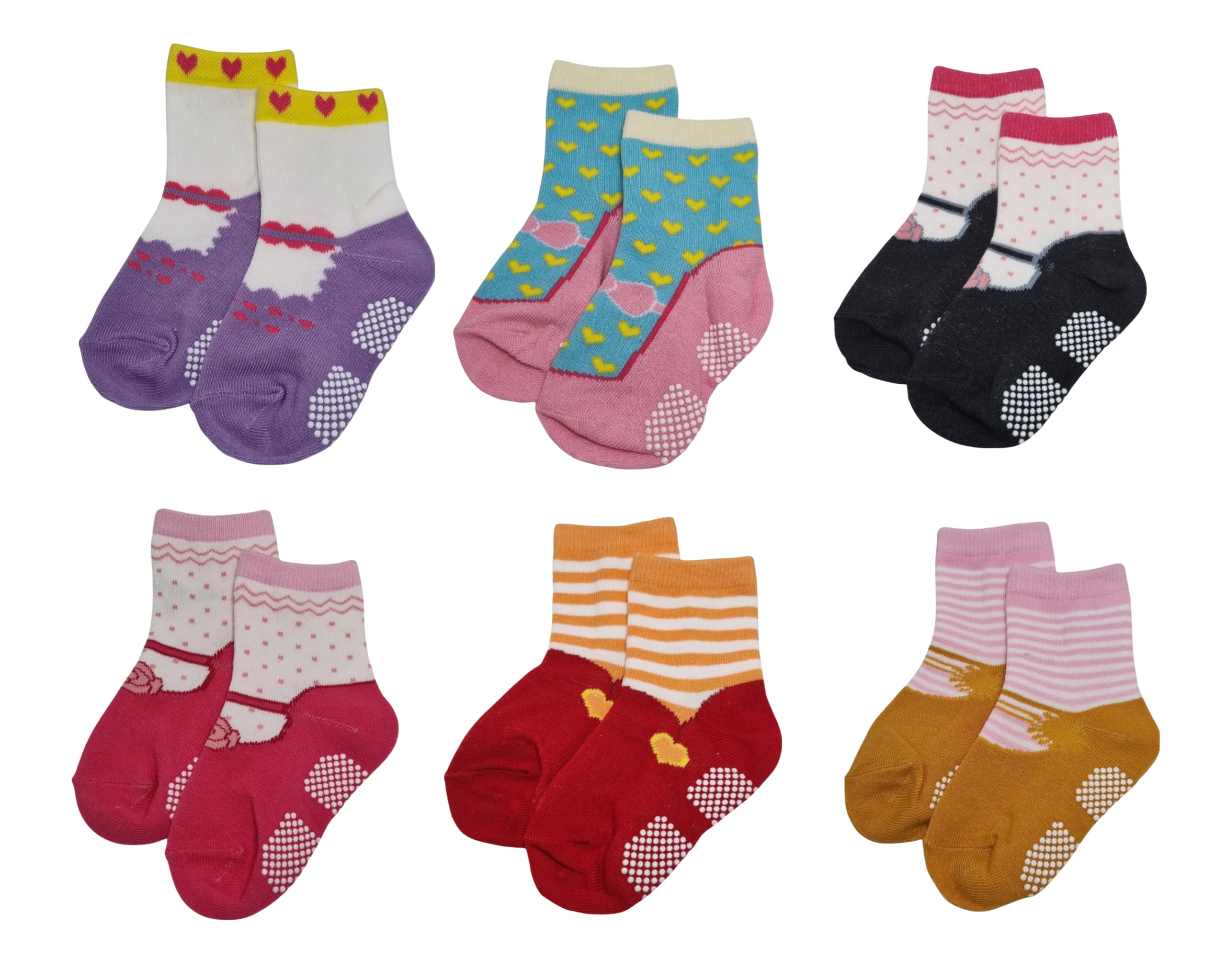 Baby Socks Multipack – Soft Cotton Rich Newborn & Toddler Socks, Breathable, Stretchy Stay-On Fit, Everyday Essentials for 12–24 Months
