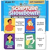 Bible Trivia Charades Game, Scripture Showdown for Families, Teens, Adults, 200 Challenge Cards, Faith Based Party Activity, Christian Game Night, Youth Group Icebreaker, Bible Study, Christian Gifts