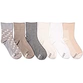MUK LUKS Women's 6 Pack Whisper Soft Crew Socks