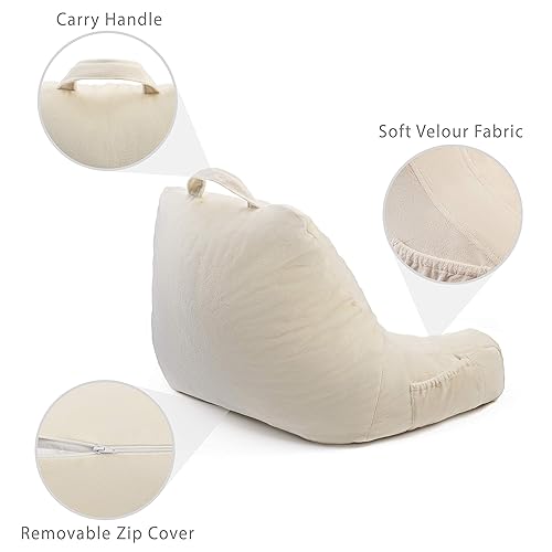 Keen Edge Home Reading Pillow with Arms and Pocket Shredded