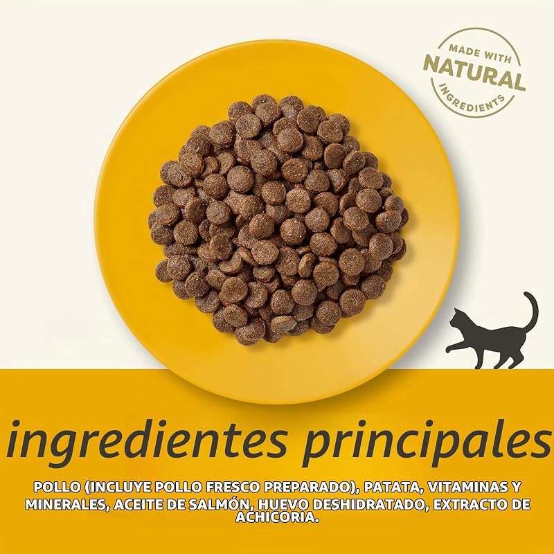 Comida seca natural sem cereais para gatos adultos, sabor de frango - 2 kg de saco selável (Verpackung kann variieren)