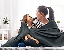 Utopia Bedding Smoke Gray 100% Cotton Blanket