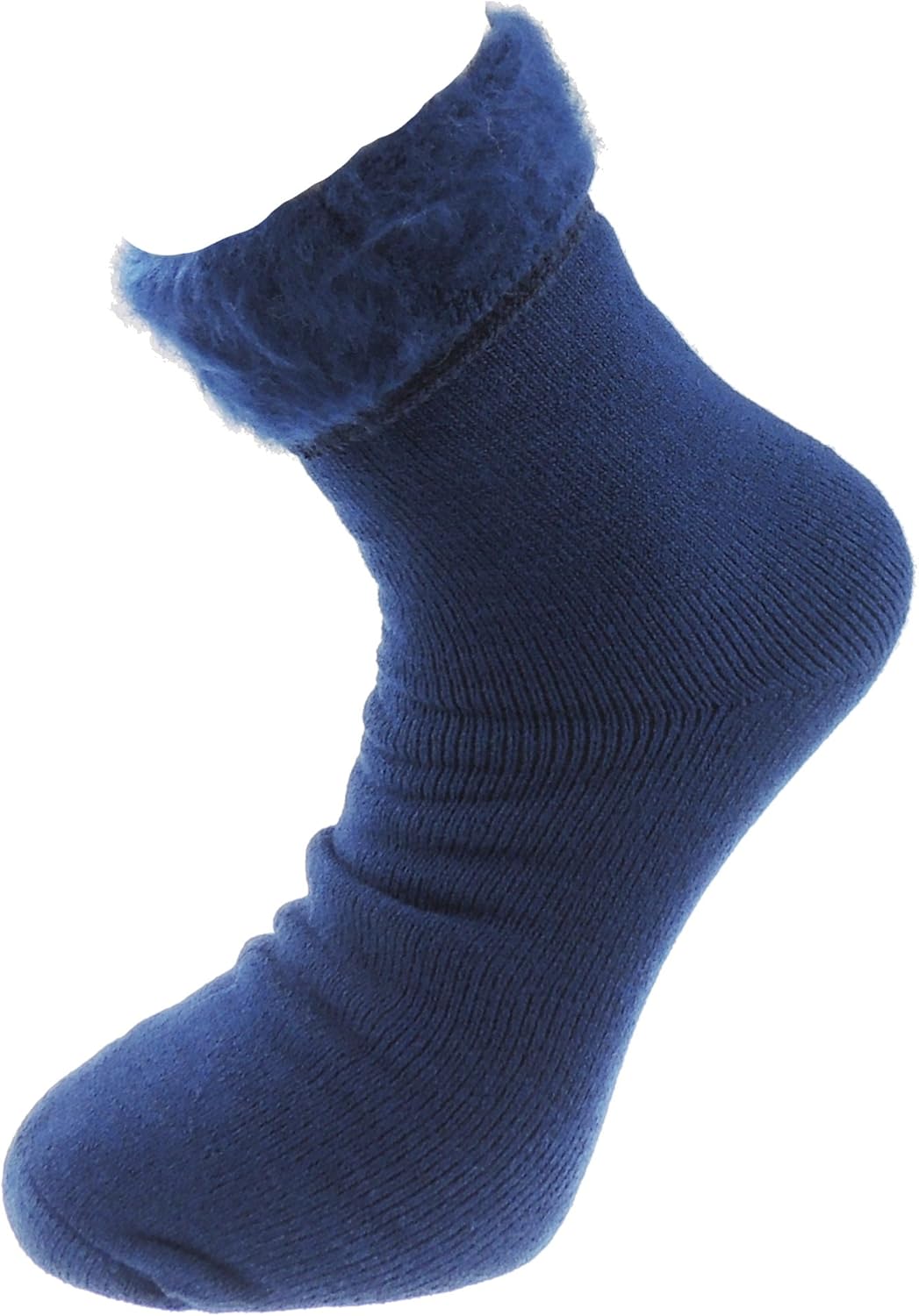 Glamour Girlz Mens Soft & Cosy Soft Top Thermal Bed Socks, Navy, UK711