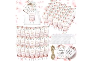 Dansib 48 Sets Baby Shower Hand Cream Wedding Hand Cream Gifts Baby Shower Party Favors for Guests Bridal Shower Favors Travel Size Hand Lotion Bulk for Wedding Baby Shower(Baby Girl)
