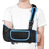 Arm Sling Shoulder Immobilizer for Women and Men,Adjustable Shoulder Sling for Torn Rotator Cuff Brace,Fits Left or Right,for Shoulders,Arm,Wrist,Elbow,and Clavicle Injury (1, Blue)