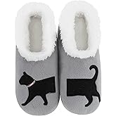 Snoozies Pairable Slipper Socks - Funny House Slippers for Women, Non-Slip Fuzzy Slipper Socks